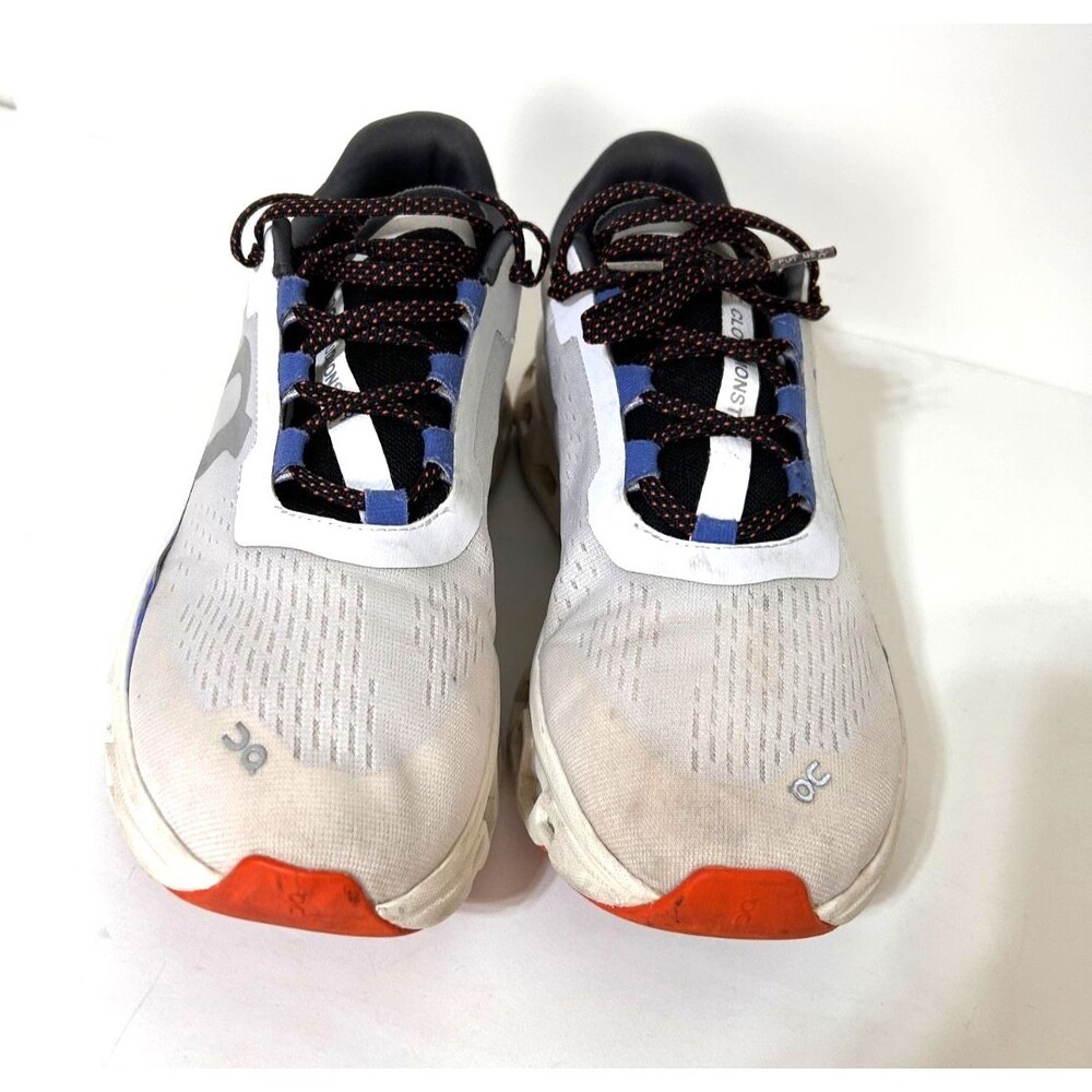 On Cloudmonster Mens size 10 44 Running Shoes Frost Surf White Cobalt Blue - Picture 9 of 11
